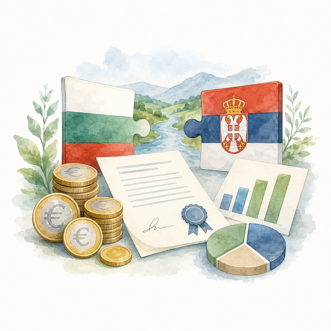 Илюстрация на българо-сръбско партньорство и финансиране